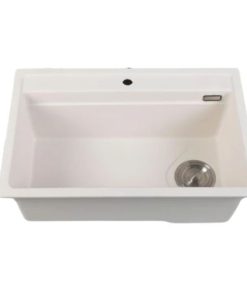 CHẬU RỬA CHÉN ĐÁ 1 HỘC CAO CẤP TRẮNG (75cmx50cm) VATO CRCVT6809