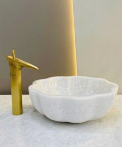 CHẬU LAVABO TRẮNG ĐẶT BÀN ĐÁ MARPLE CAO CẤP VATO LBVT-704