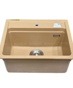 CHẬU RỬA CHÉN ĐÁ BOSSCO MÀU KEM 6050 CAO CẤP