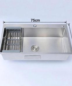 CHẬU RỬA CHÉN INOX 304 1 HỘC (75*45) CAO CẤP TATA CRC6962